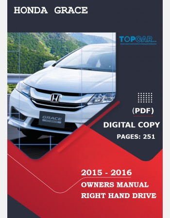 honda grace 2015-2016 owners manual in english